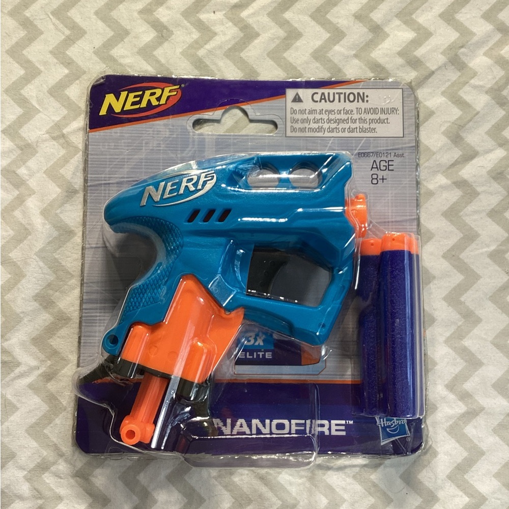 Nerf Nanofire Blaster with 3 Darts - Blue